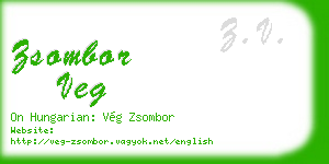 zsombor veg business card